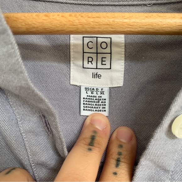 CORE LIFE BLUE BUTTON UP SHORT SLEEVE - Picture 4 of 7